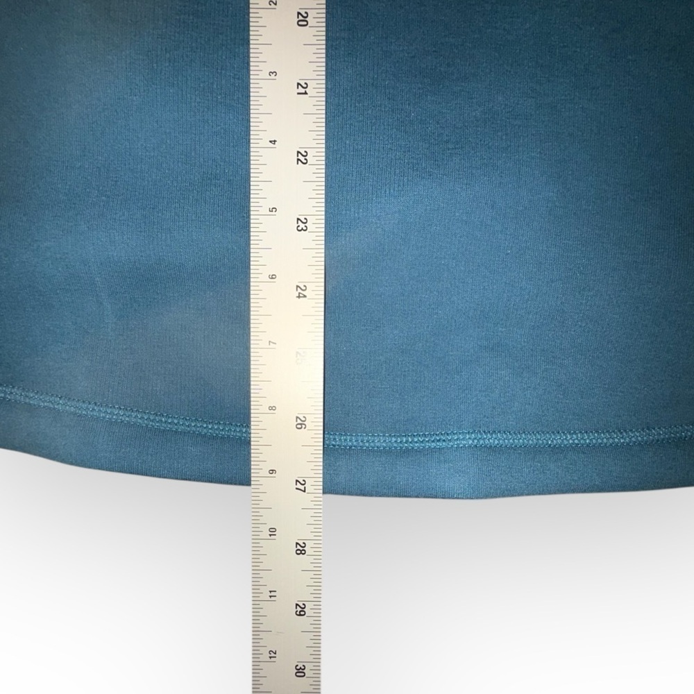 ATHLETA Cozy Karma Asymmetrical Zip Pullover Plus 1X Dark Sardinia Blue - Picture 12 of 13